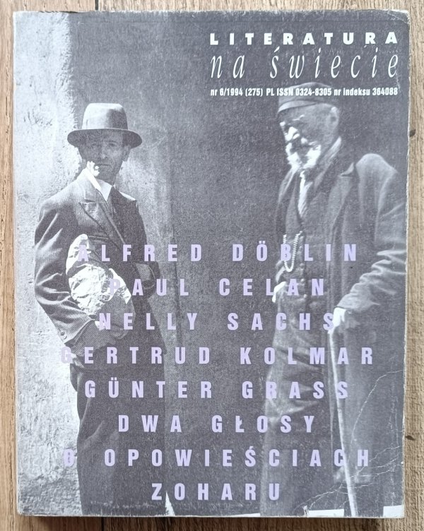 Literatura na świecie 6/1994 (275) / Paul Celan, Nelly Sachs, Alfred Doblin