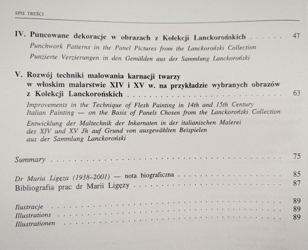 Technologia malowideł włoskich z XIV i XV wieku z Kolekcji Lanckorońskich Zamku Królewskiego na Wawelu