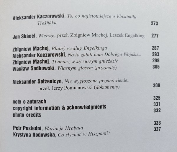 Literatura na Świecie 9/1994 (278) / Literatura czeska