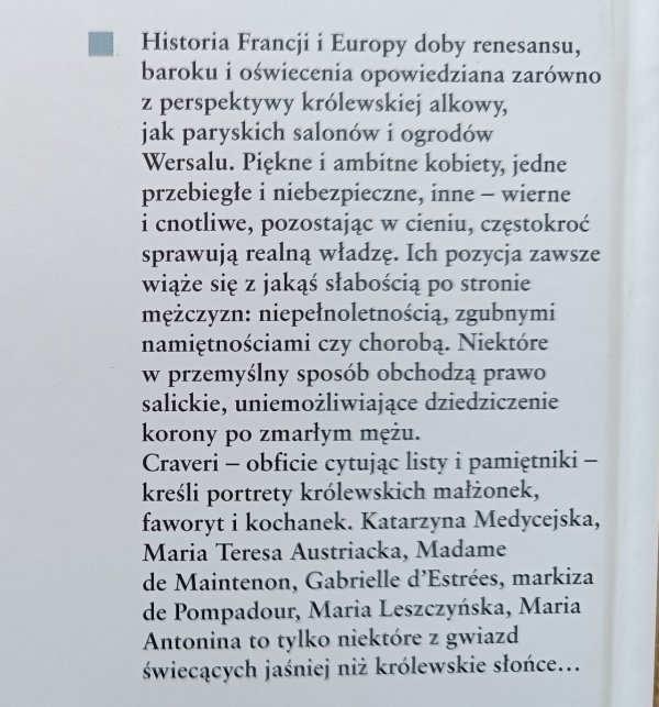 Benedetta Craveri Kochanki i królowe. Władza kobiet