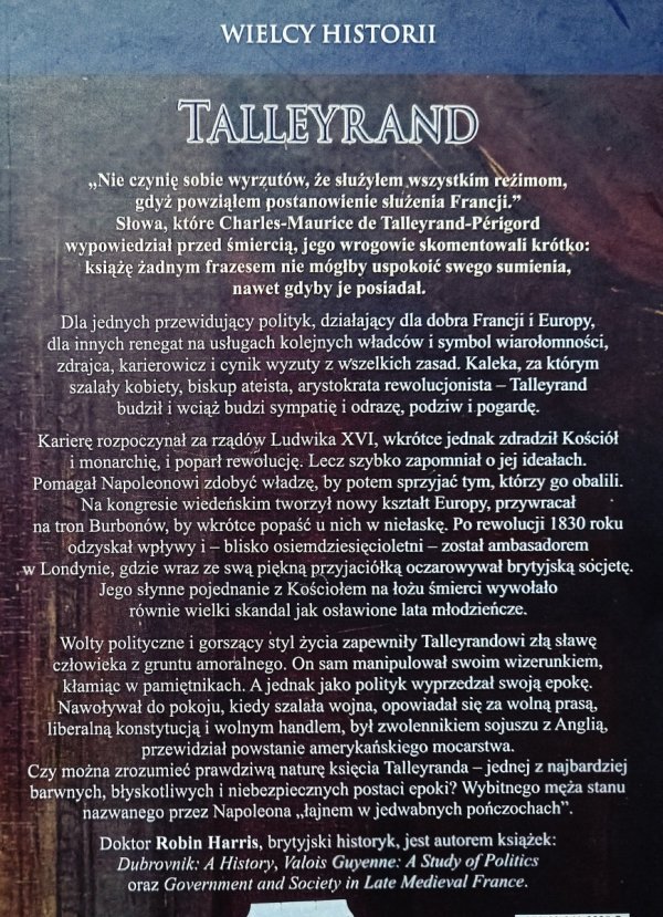 Robin Harris Talleyrand. Zdrajca i zbawca Francji