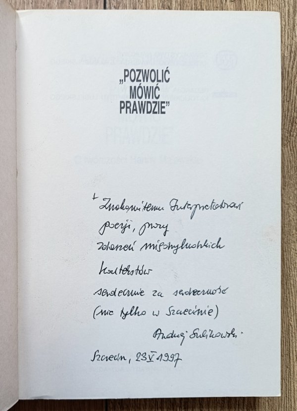 Andrzej Sulikowski 'Pozwolić mówić prawdzie'. O twórczości Hanny Malewskiej