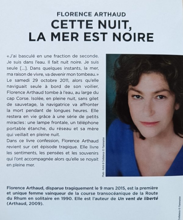 Florence Arthaud Cette nuit, la mer est noire
