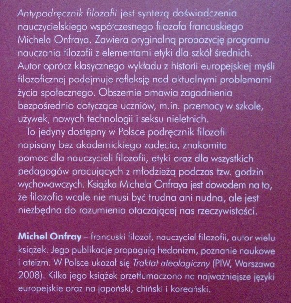 Michel Onfray • Antypodręcznik filozofii. Lekcje sokratejskie i alternatywne