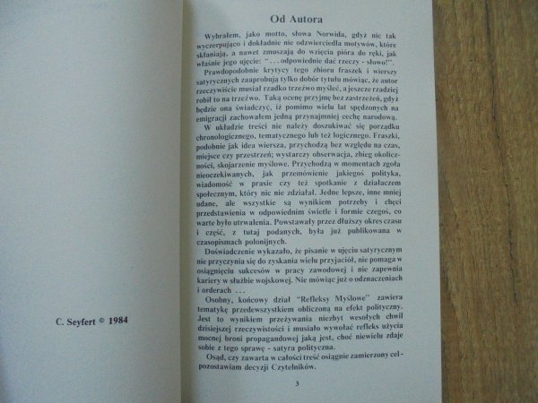 Czesław Seyfert Świat na trzeźwo