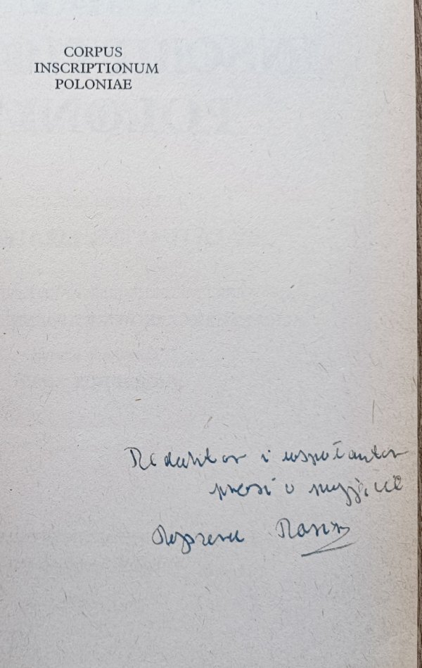 Corpus Inscriptionum Poloniae tom 2. Województwo sieradzkie