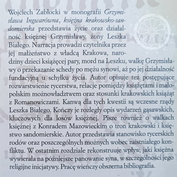 Grzymisława Ingwarówna, księżna krakowsko-sandomierska