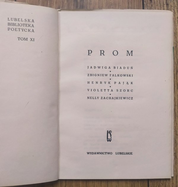 Prom. Poezje. Lubelska Biblioteka Poetycka