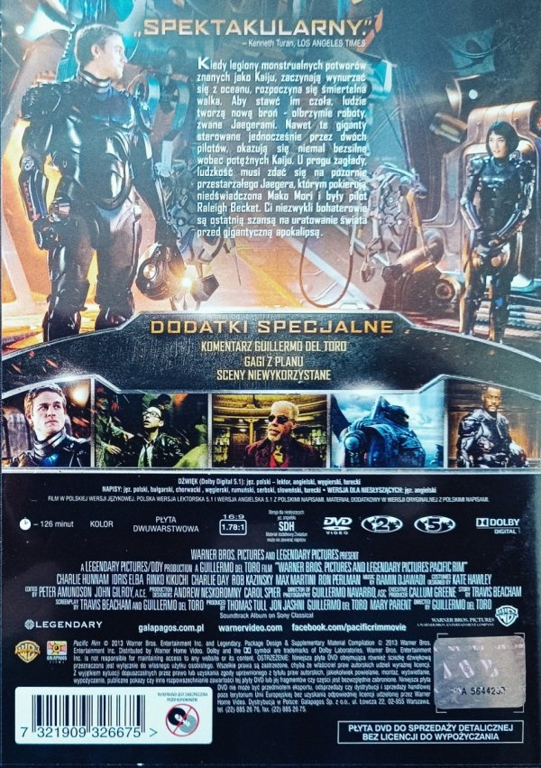 Guillermo del Toro Pacific Rim DVD