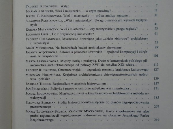 Wieś i miasteczko u progu zagłady • Materiały konferencji naukowej, Wojnowice 1988