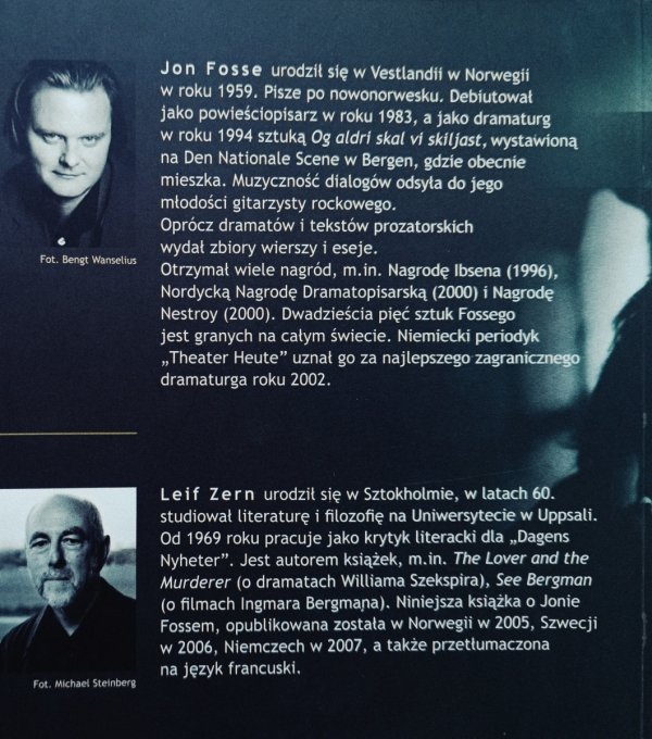 Leif Zern Świecąca ciemność. Dramaturgia Jona Fossego