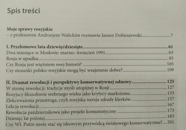 Andrzej Walicki O Rosji inaczej / autograf Andrzeja Walickiego