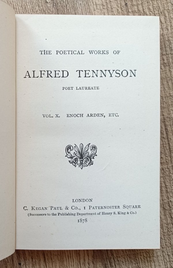 The Poetical Works of Alfred Tennyson 1/12 1878