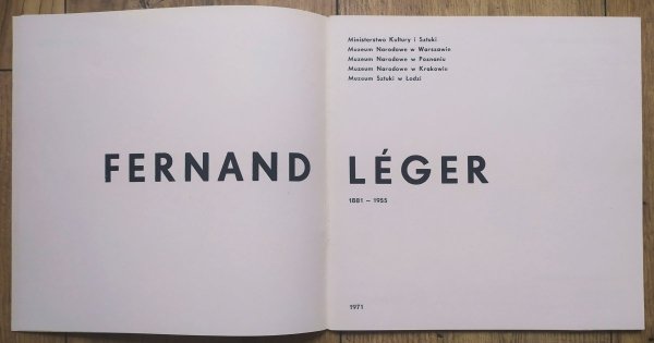Fernand Leger 1881-1955. Katalog wystawy