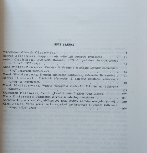 Olszewski Henryk • Studia z dziejów myśli politycznej w Niemczech XIX i XX wieku