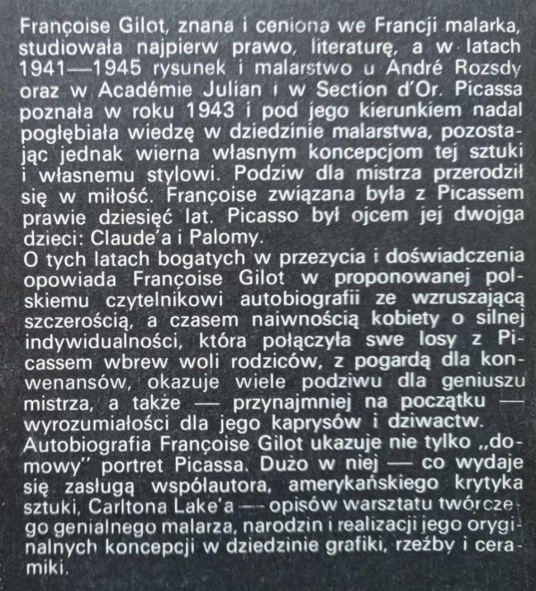 Carlton Lake, Francoise Gilot Żyć z Picassem