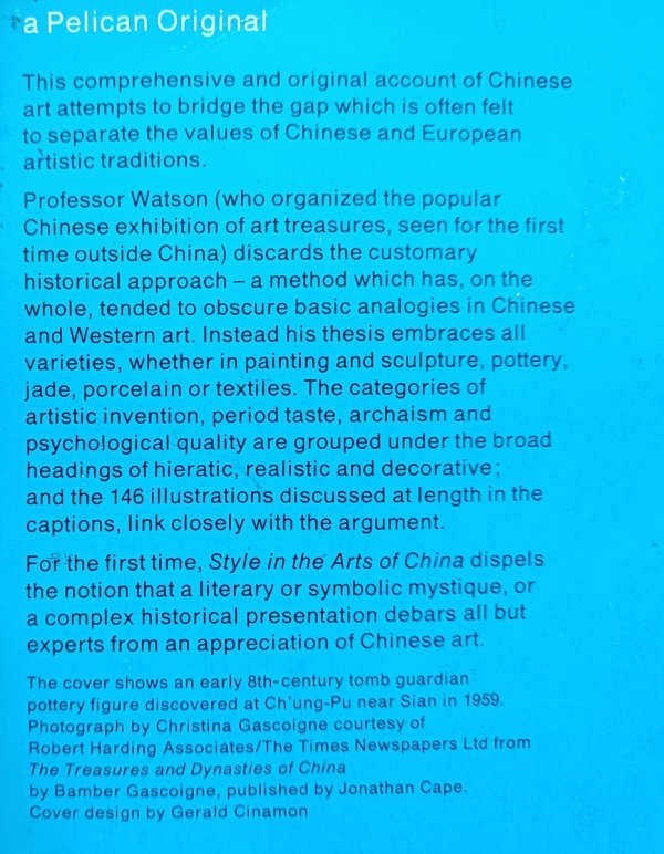 William Watson Style in the Arts of China