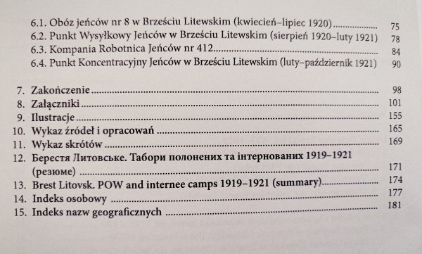Emilian Wiszka Brześć Litewski. Obozy jeńców i internowanych 1919-1921