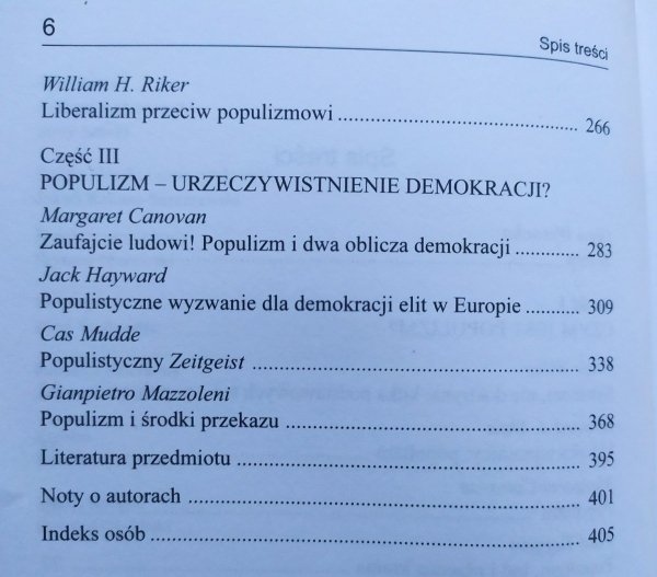 red. Olga Wysocka Populizm