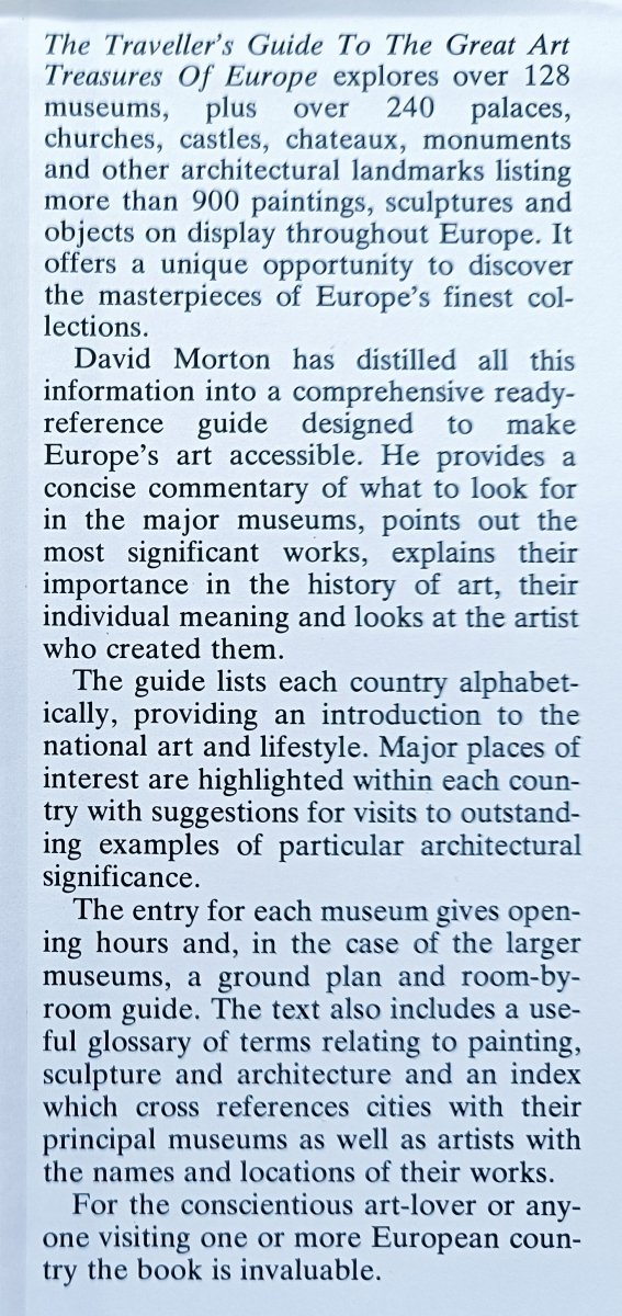 Traveler's Guide to the Great Art Treasures of Europe