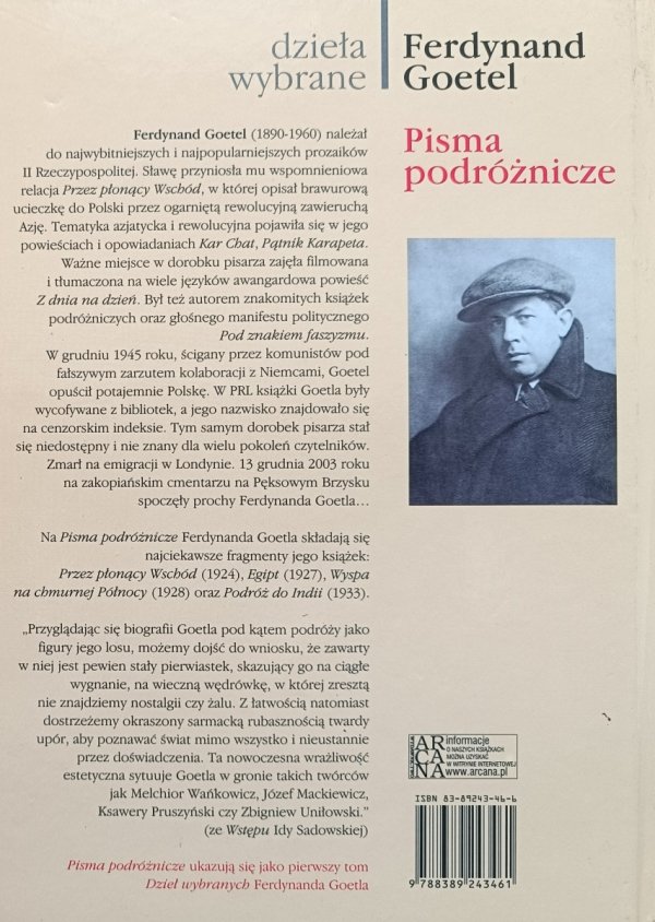 Ferdynand Goetel Pisma podróżnicze