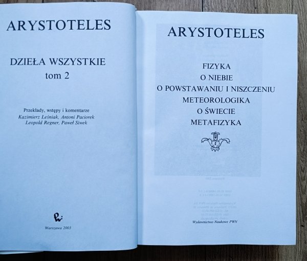 Arystoteles Dzieła wszystkie tom 2