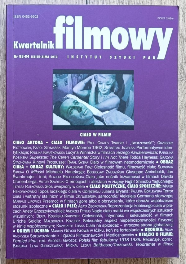 Kwartalnik Filmowy 83-84 2013 / Ciało w filmie