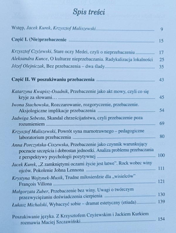 red. Jacek Kurek, Krzysztof Maliszewski Przebaczenie