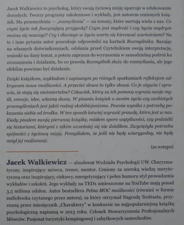 Jacek Walkiewicz • Rozmyślnik Jacka Walkiewicza. Zainspiruj się do działania!