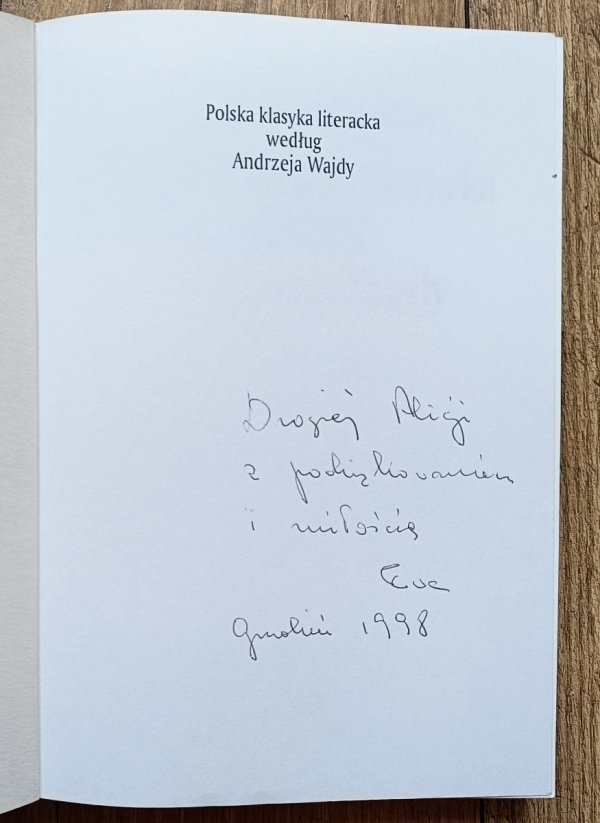 Ewelina Nurczyńska-Fidelska Polska klasyka literacka według Andrzeja Wajdy