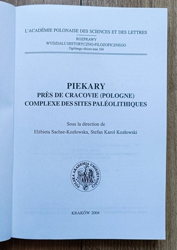 Piekary: pres de Cracovie (Pologne) complexe des sites paleolithiques