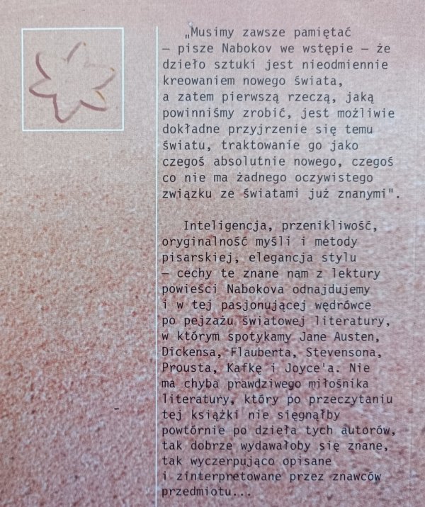 Vladimir Nabokov Wykłady o literaturze