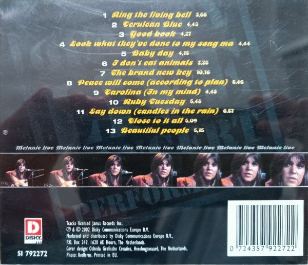 Melanie Ruby Tuesday [Live] CD