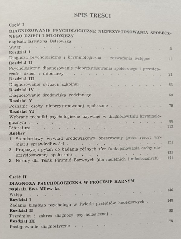 Diagnozowanie psychologiczne w kryminologii. Przewodnik metodyczny