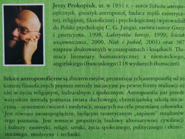 Jerzy Prokopiuk Szkice antropozoficzne