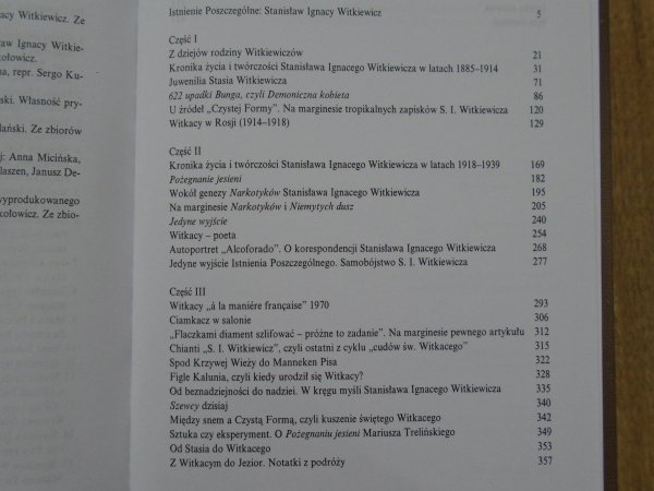 Anna Micińska • Istnienie poszczególne: Stanisław Ignacy Witkiewicz