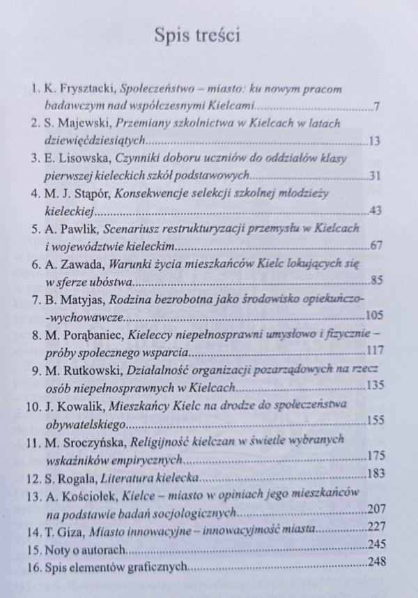 Miasto. Rozwój Problemy Starania. Studia nad Kielcami