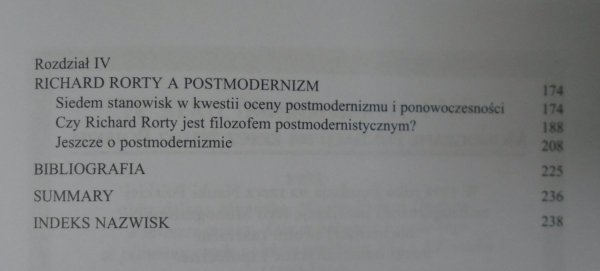 Andrzej Szahaj Ironia i miłość. Neopragmatyzm Richarda Rorty'ego w kontekście sporu o postmodernizm