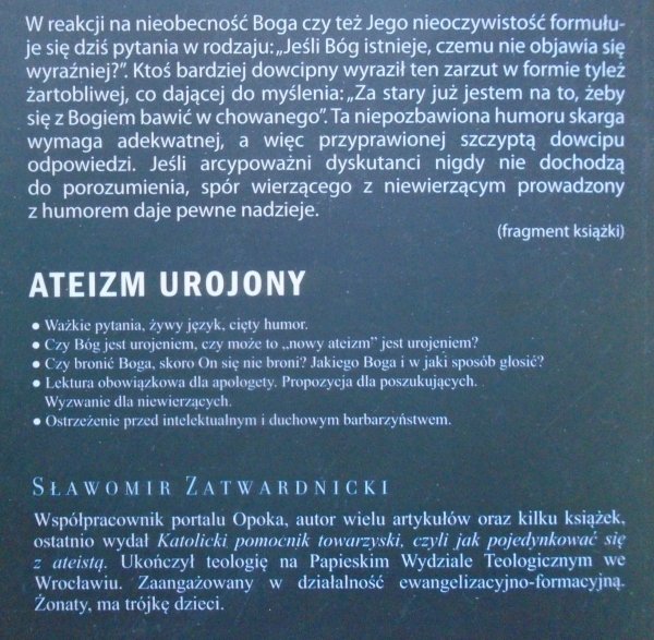 Sławomir Zatwardnicki • Ateizm urojony