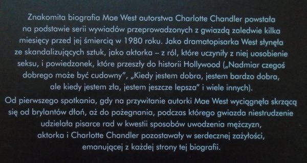 Charlotte Chandler • Mae West