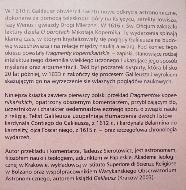 Galileusz Fragmenty kopernikańskie