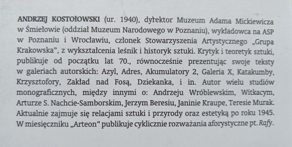 Andrzej Kostołowski Sztuka i jej meta-