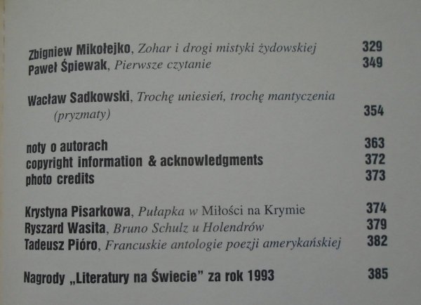 Literatura na świecie 6/1994 Paul Celan, Nelly Sachs, Alfred Doblin
