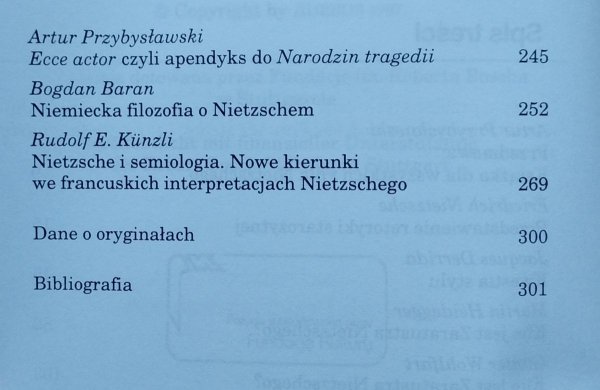Artur Przybysławski • Nietzsche 1900-2000 [Jacques Derrida, Martin Heidegger, Hans Georg Gadamer, Georges Bataille]