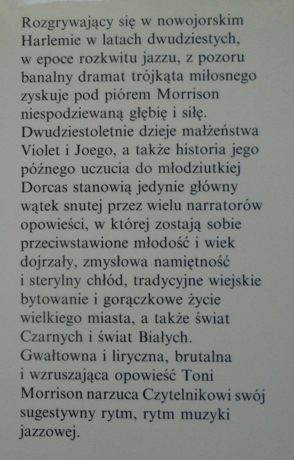 Toni Morrison Jazz