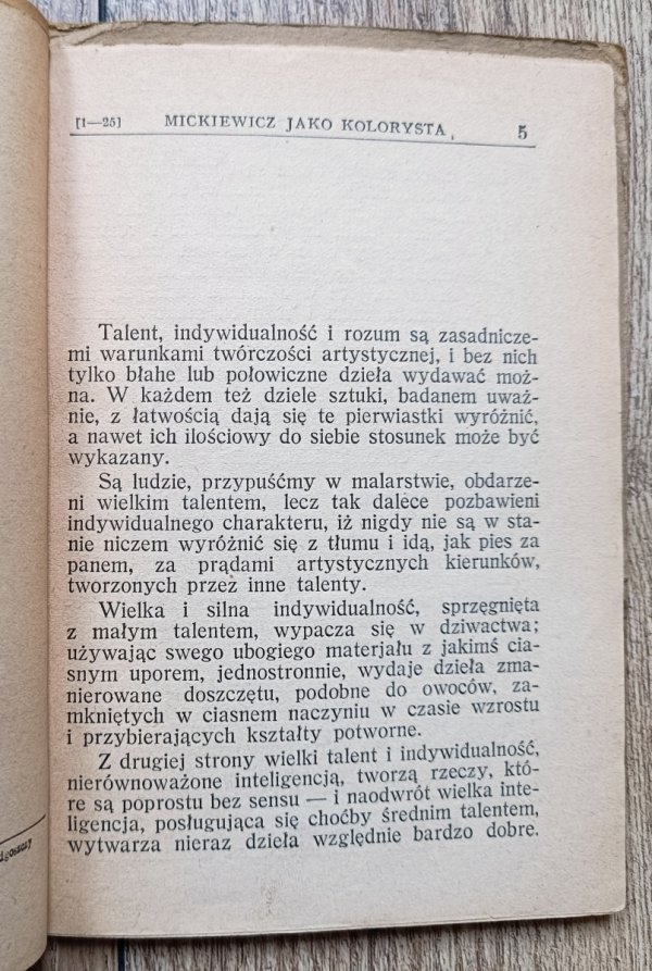 Stanisław Witkiewicz Mickiewicz jako kolorysta