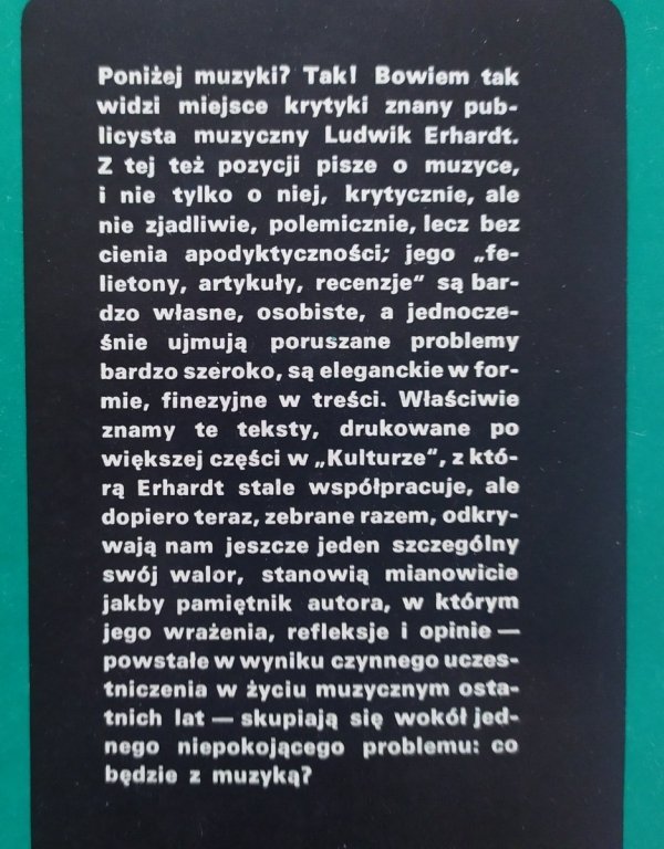 Ludwik Erhardt Poniżej muzyki