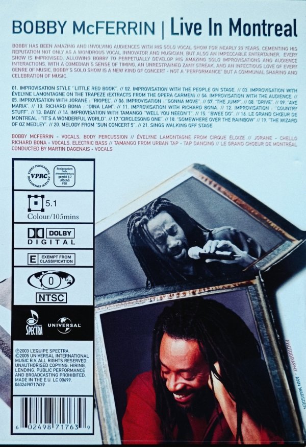 Bobby McFerrin Live in Montreal DVD