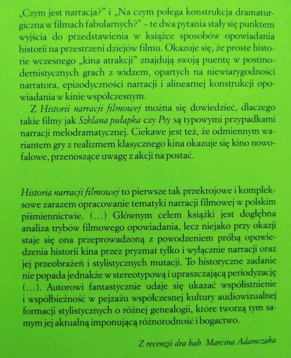Jacek Ostaszewski Historia narracji filmowej