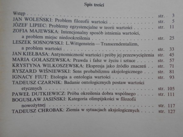 Studia z ontologii i epistemologii wartości • Woleński, Wilkoszewska, Gołaszewska